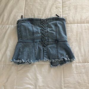 BRAND NEW FOREVER 21 DENIM TOP